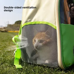 Mochila transportín gato transparente transpirable con localizador