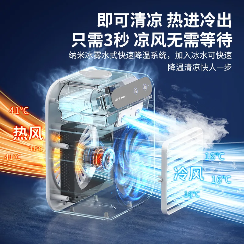 Ventilador de aire acondicionado para mascotas, perrera para dormir para perros, ventilador de refrigeración, ventiladores de agua pequeños para gatos de verano - imagen 5