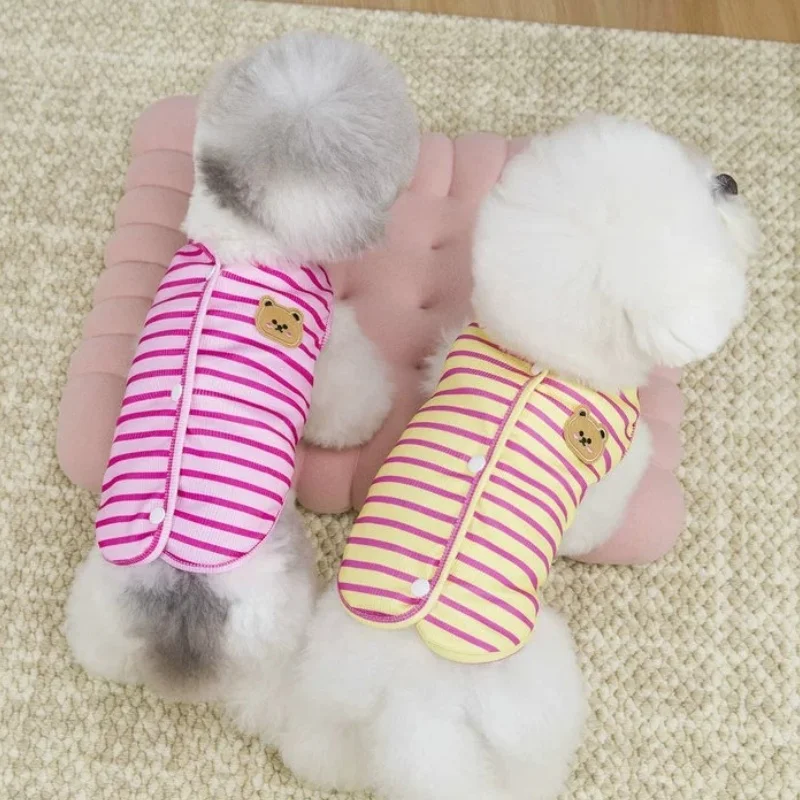 Chaleco estampado de oso para perro – Ropa de verano para Bichón - imagen 2