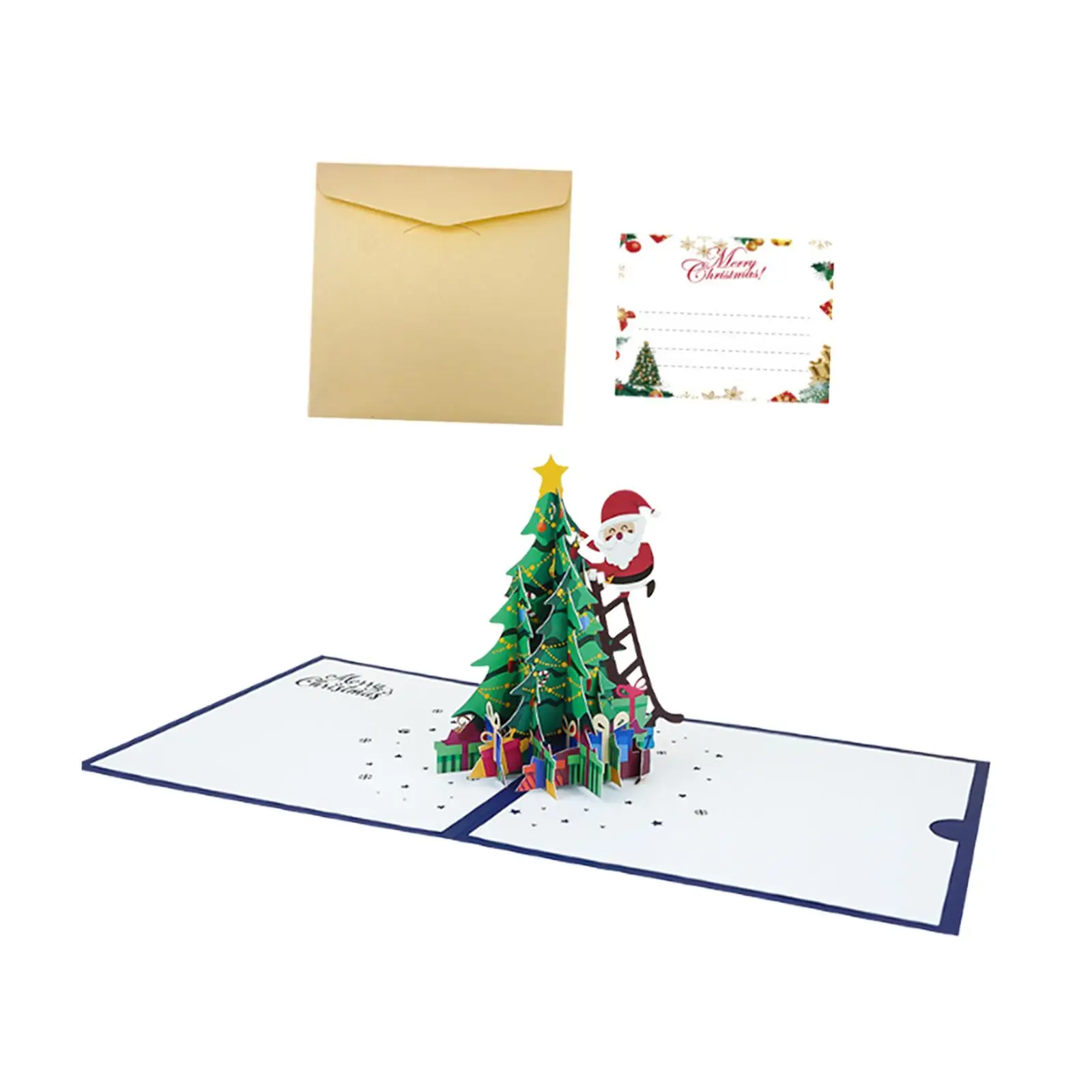 Tarjeta navideña Feliz Navidad Delicada para ella y él Tarjeta de felicitación navideña 3D