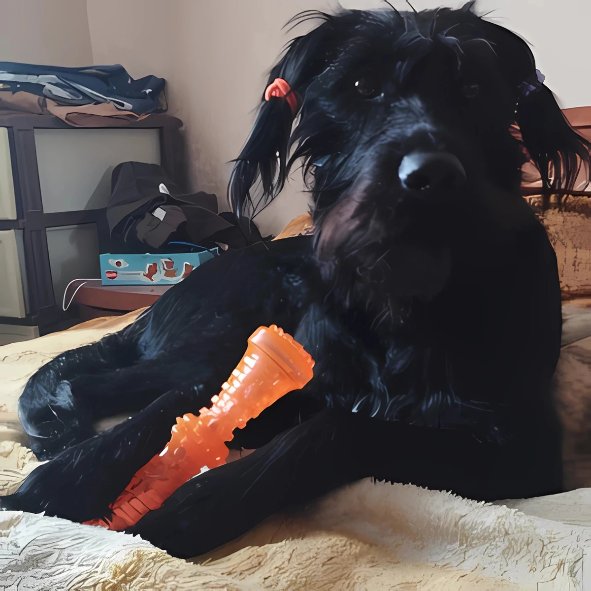 Juguetes de goma resistentes a las mordeduras para perros, resistentes, juegos interactivos para cachorros - imagen 3