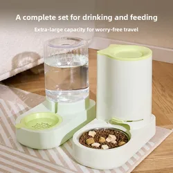 Dispensador automático de agua y comida para gatos y perros – Antideslizante
