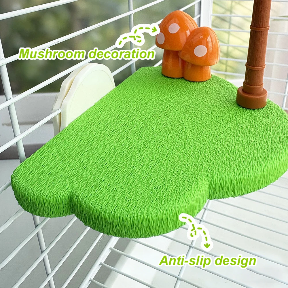 Plataforma descanso para periquitos y cotorras con campana – Juguete - imagen 4