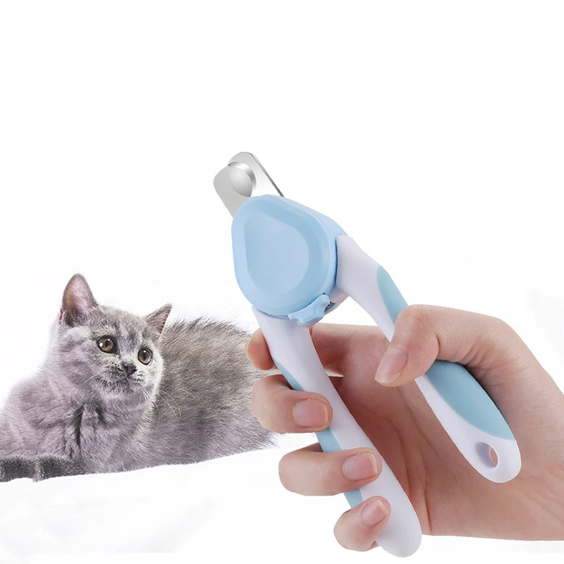 Cortaúñas de acero inoxidable para mascotas, cortauñas a prueba de salpicaduras para gatos y perros, suministros generales para mascotas - imagen 4