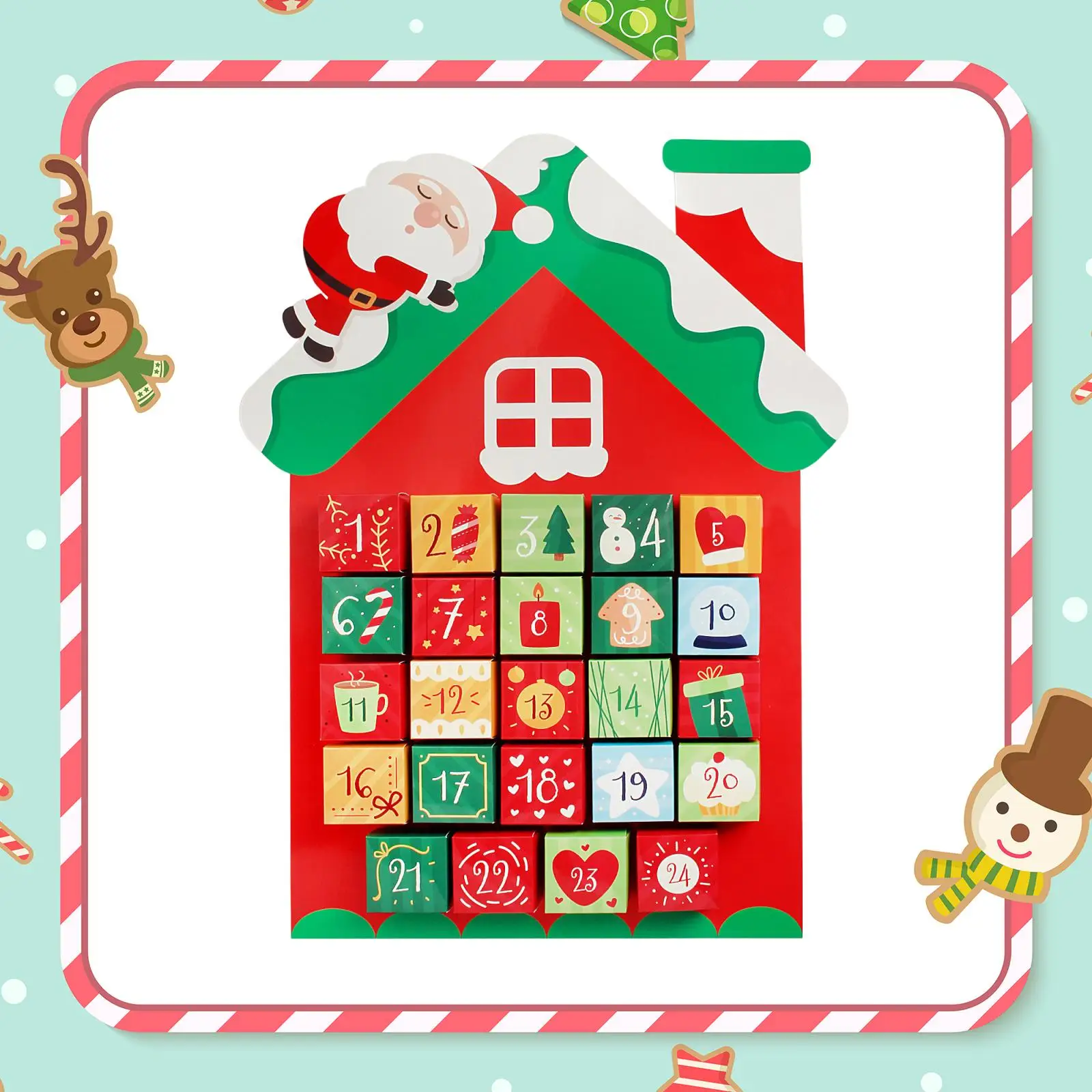 Calendario de Adviento de Navidad para dormitorio, negocios, restaurantes, número, adorno de fecha, colgante de pared del dormitorio, calendario de Navidad, decoración navideña