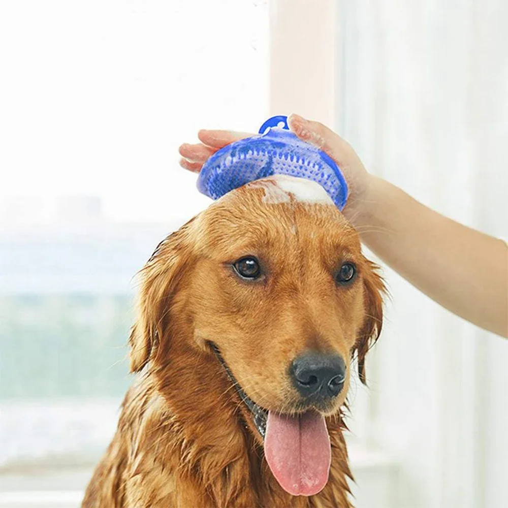 Cepillo de baño para perros y gatos, peine, guante de goma, cepillo de masaje para el cuidado del pelo, guantes de limpieza para perros y gatos, guante de lavado para mascotas - imagen 4