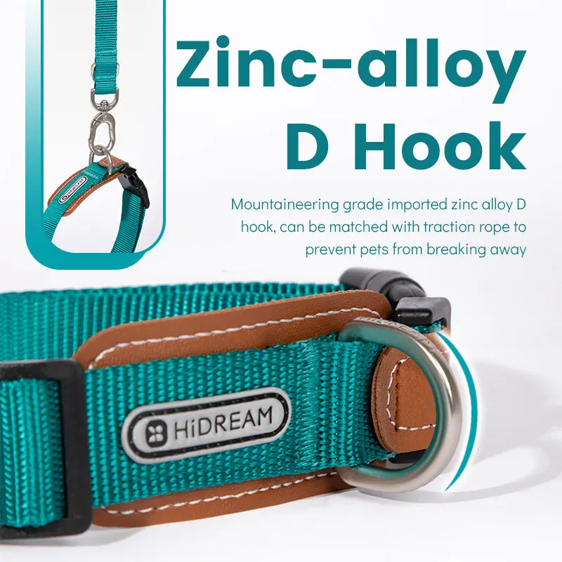 Collar de nailon suave para perro, cadena ajustable antitirones de fácil Control, accesorios de Entrenamiento Personalizados para mascotas - imagen 4