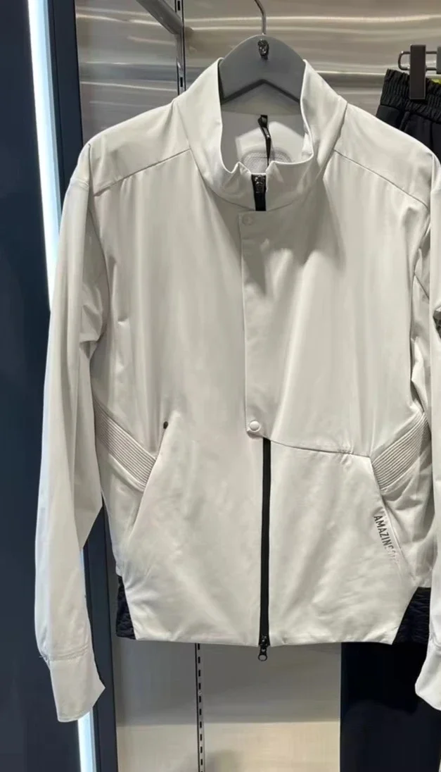 24 nueva ropa de Golf Original marca de moda para hombres Primavera/Verano cremallera cuello alto Golf versátil Casual abrigo de manga larga - imagen 3