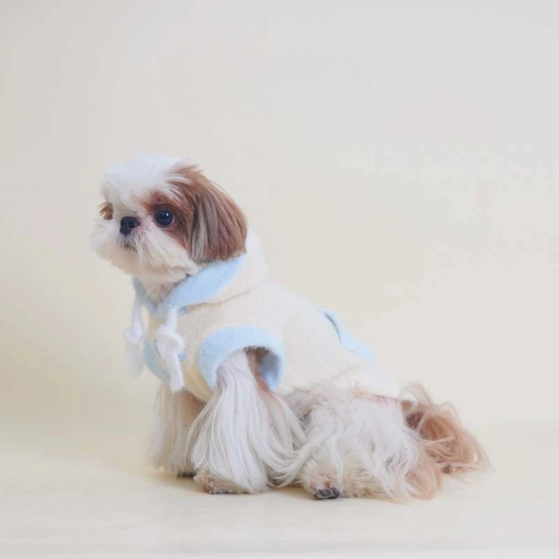 Suéter de punto con capucha de otoño e invierno para mascotas, suéter con capucha Schnauzer, lindo Sudadera con capucha para mascotas, ropa para perros pequeños - imagen 4