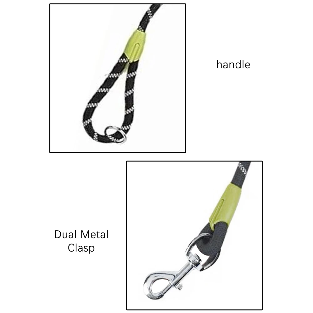 1 correa de perro manos libres para 2 perros correa de perro doble reflectante para correr 360 °   Correa giratoria para mascotas, caminar al aire libre, trotar, senderismo - imagen 3