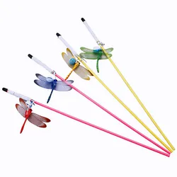 Juguete interactivo para gatos libélula – palo de mariposa