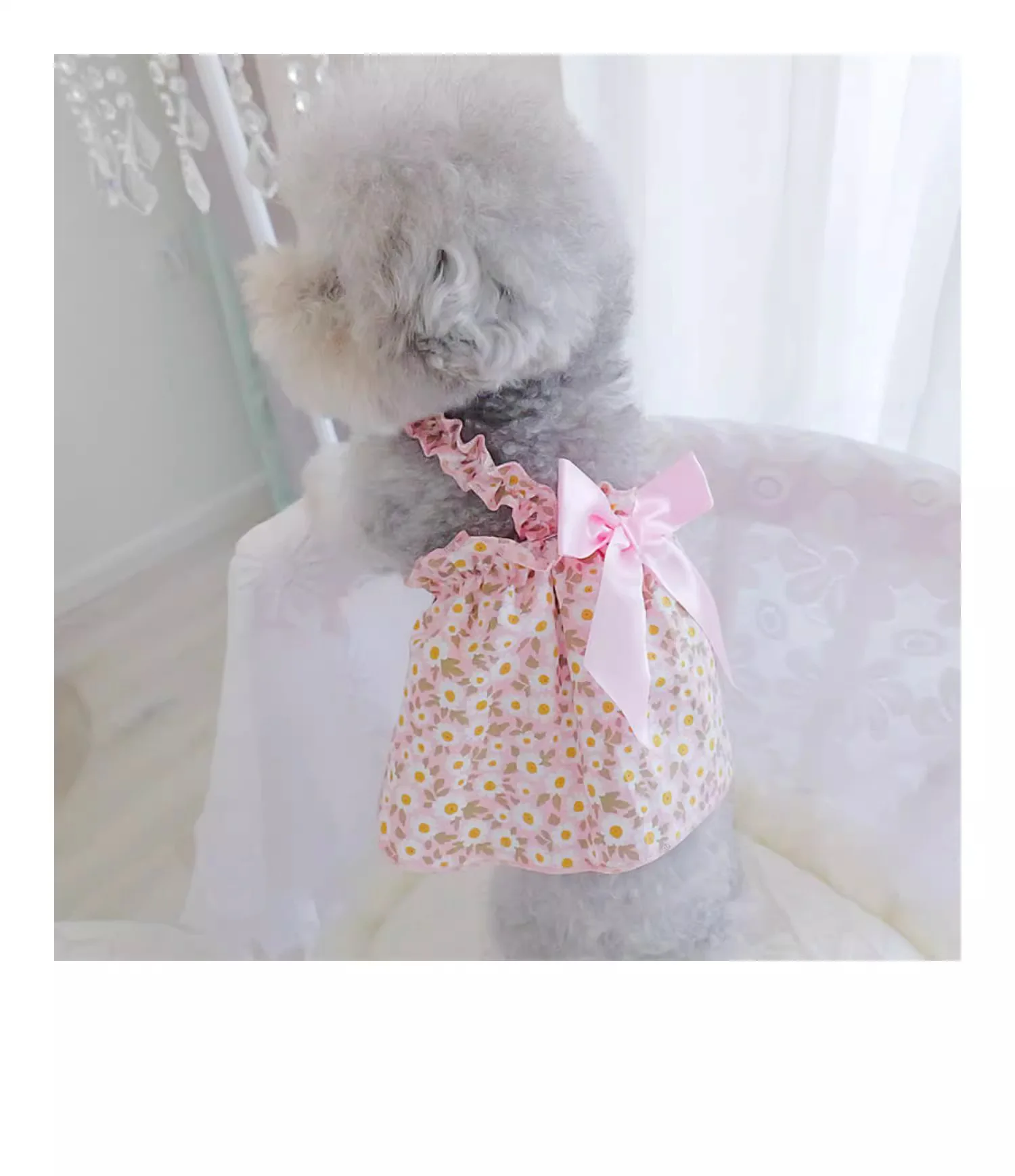 Vestido floral de verano para perros pequeños – Chihuahua y Bichón - imagen 3