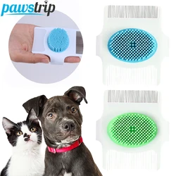 Peine 3 en 1 para gatos, peine para pulgas para gatos, perros, cepillo removedor de pelo para mascotas, peines de goma para masaje de baño para cachorros y gatitos, suministros para mascotas