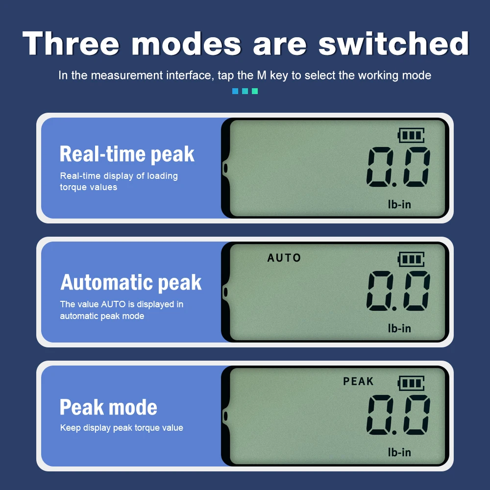Destornillador de torsión Digital, medidor de torsión preestablecido portátil, llave dinamométrica de 1,2-12N.m, herramientas de reparación de accionamiento de 1/4 pulgadas para bicicleta y coche - imagen 3