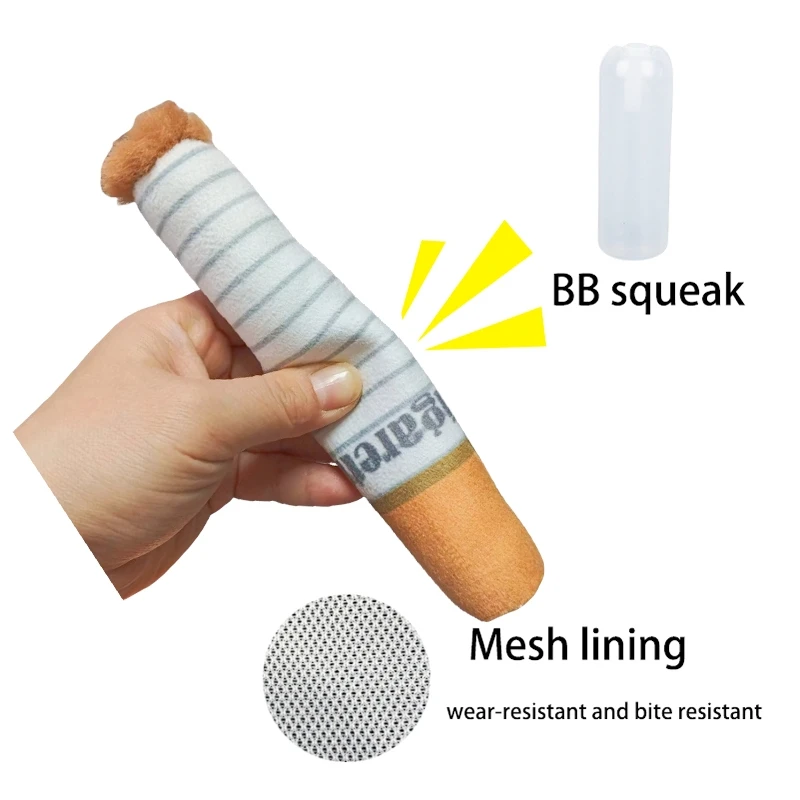 Divertido rompecabezas interactivo de peluche para perros, juguete para masticar con cigarrillos chirriantes, juguetes para cachorros, suministros para mascotas - imagen 2