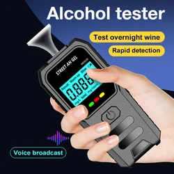 Probador de alcohol con pantalla LCD con transmisión de voz, Detector de alcohol soplado portátil, comprobador de conducción en estadounidenses para uso Personal de policía