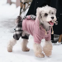 Mono de invierno para perros pequeños – Abrigo con capucha térmico cachorro