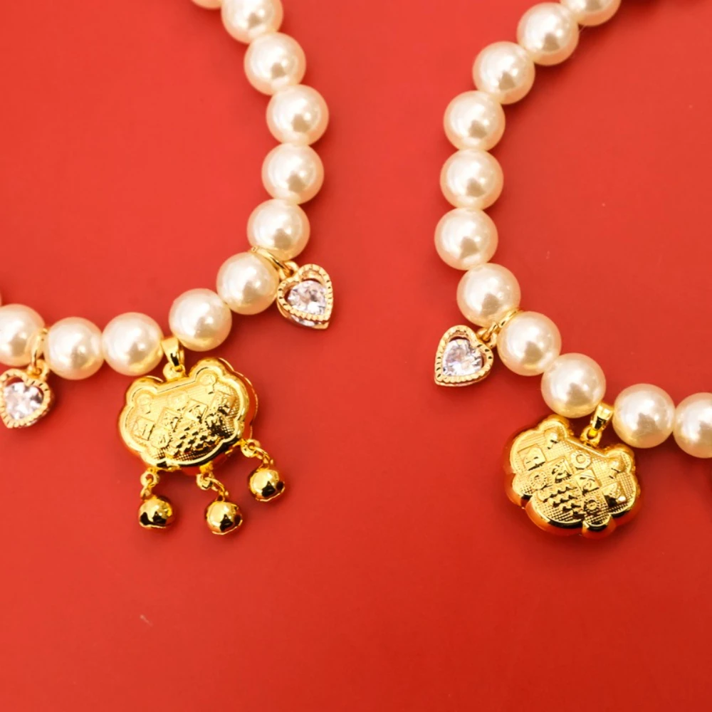 Collar de perlas para gatos y perros - color duradero y campana - imagen 4