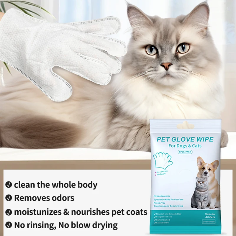 Guantes desodorantes sin agua para gatos y perros – Aseo rápido - imagen 4