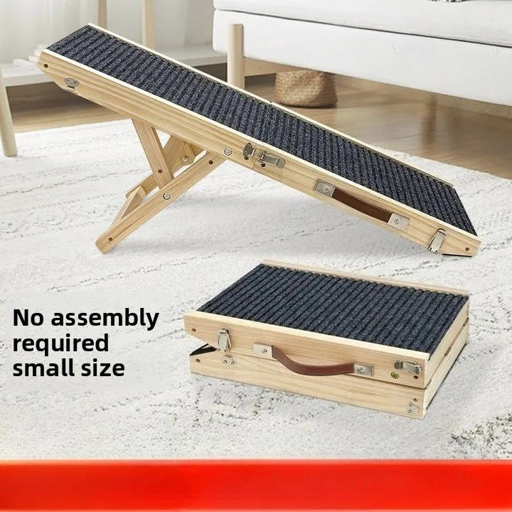 Escaleras antideslizantes de madera para perros plegables y portatiles - imagen 2