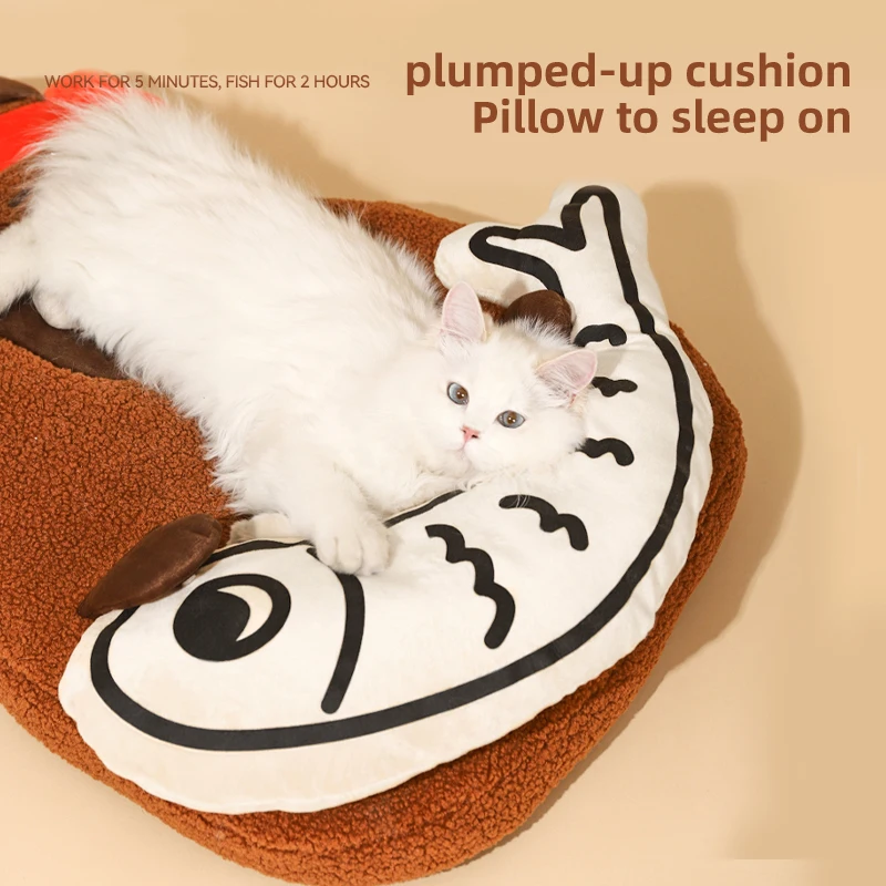 HOOPET Alfombrillas para mascotas, perrera universal para gatos con almohadas, alfombrillas suaves y cómodas, camas para gatos y perros para todas las estaciones, nuevas - imagen 3