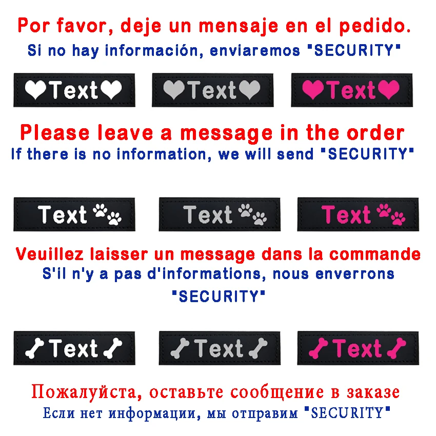 Etiqueta de nombre de perro personalizada, arnés reflectante para Collar de mascota, etiquetas adhesivas de identificación, etiquetas de arnés con logotipo de corazón y pata de texto personalizado, 2 uds. - imagen 5
