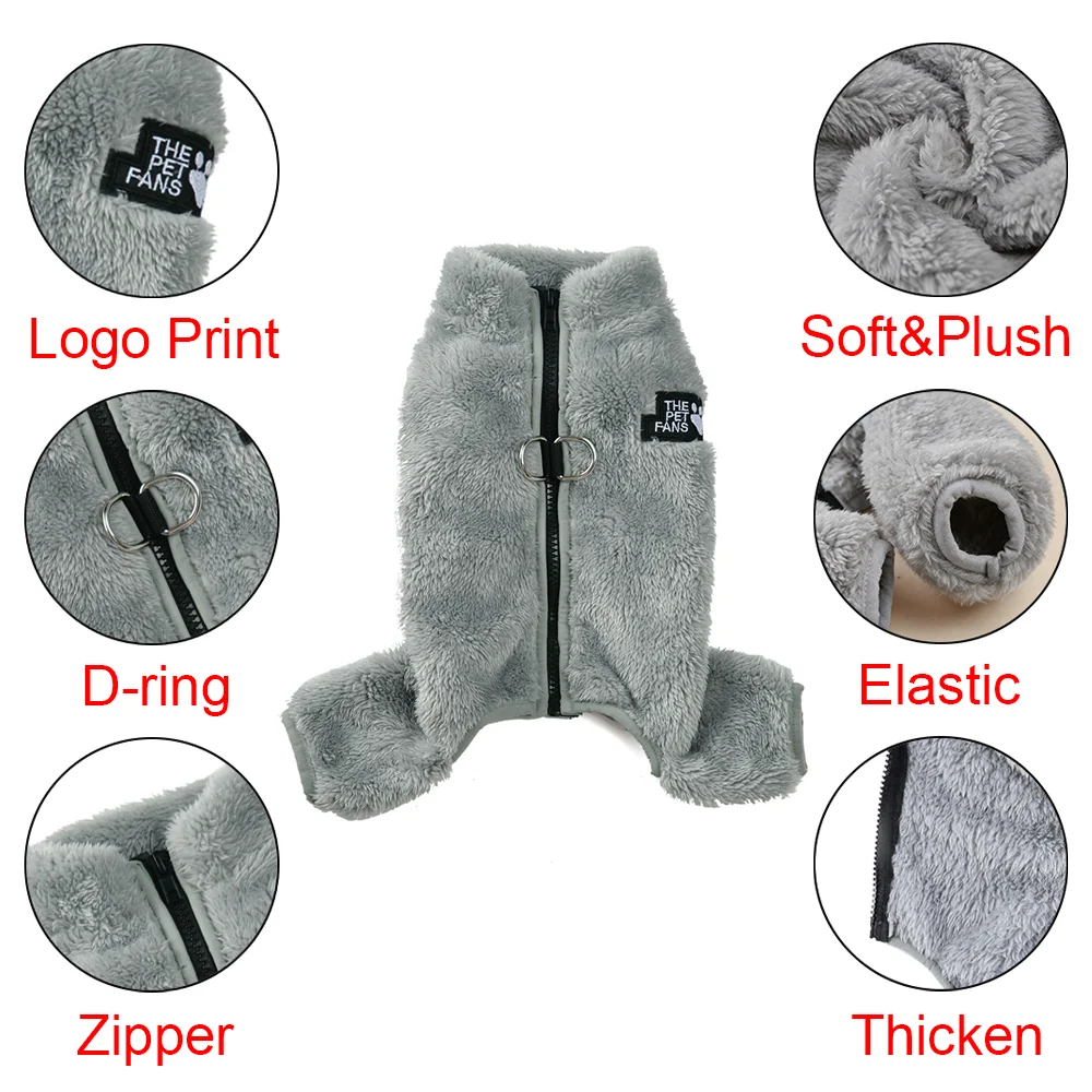 Abrigo de forro polar para perros pequeños – Cremallera y anillo para Chihuahua - imagen 2