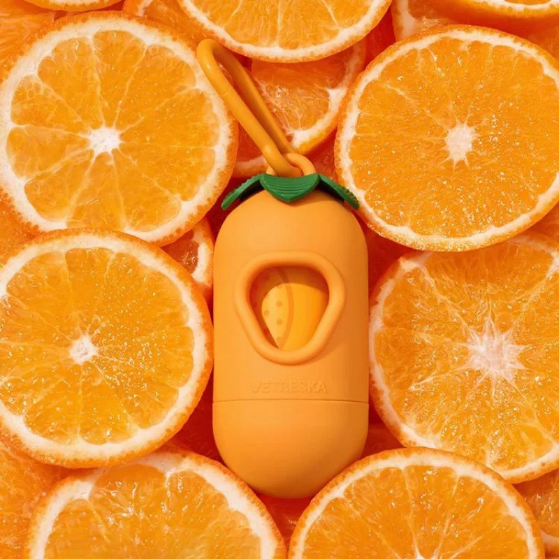 Bolsas de basura de sabor Naranja para caca de perro, bolsas portátiles para caca de perro, bolsas de basura gruesas degradables para exteriores, suministros para mascotas, accesorios - imagen 3