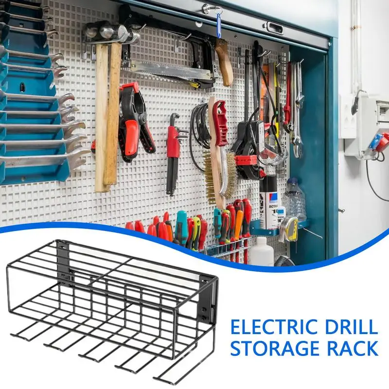 Organizador de herramientas eléctricas de montaje en pared, estante de herramientas de alta resistencia, estante de almacenamiento de herramientas eléctricas, estante de herramientas de 3 capas, estante de almacenamiento de Taladro Inalámbrico - imagen 5