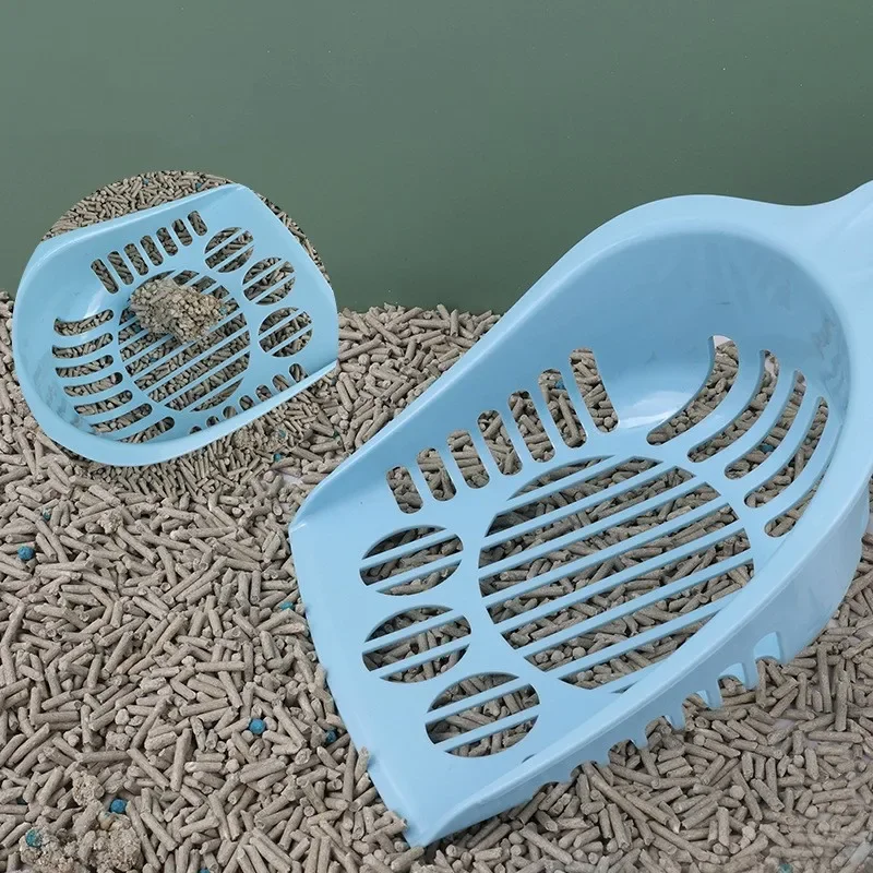 Pala de arena para gatos, pala de arena grande hueca para gatos, mango cómodo, cucharas de arena para gatos, herramientas de limpieza de inodoro, pala de arena para gatos - imagen 2