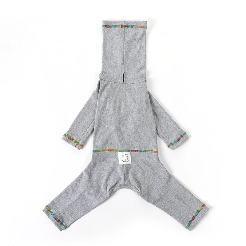 Abrigo de cuatro patas de cuello alto roscado de algodón, ropa de galgo elástica y suave - imagen 2