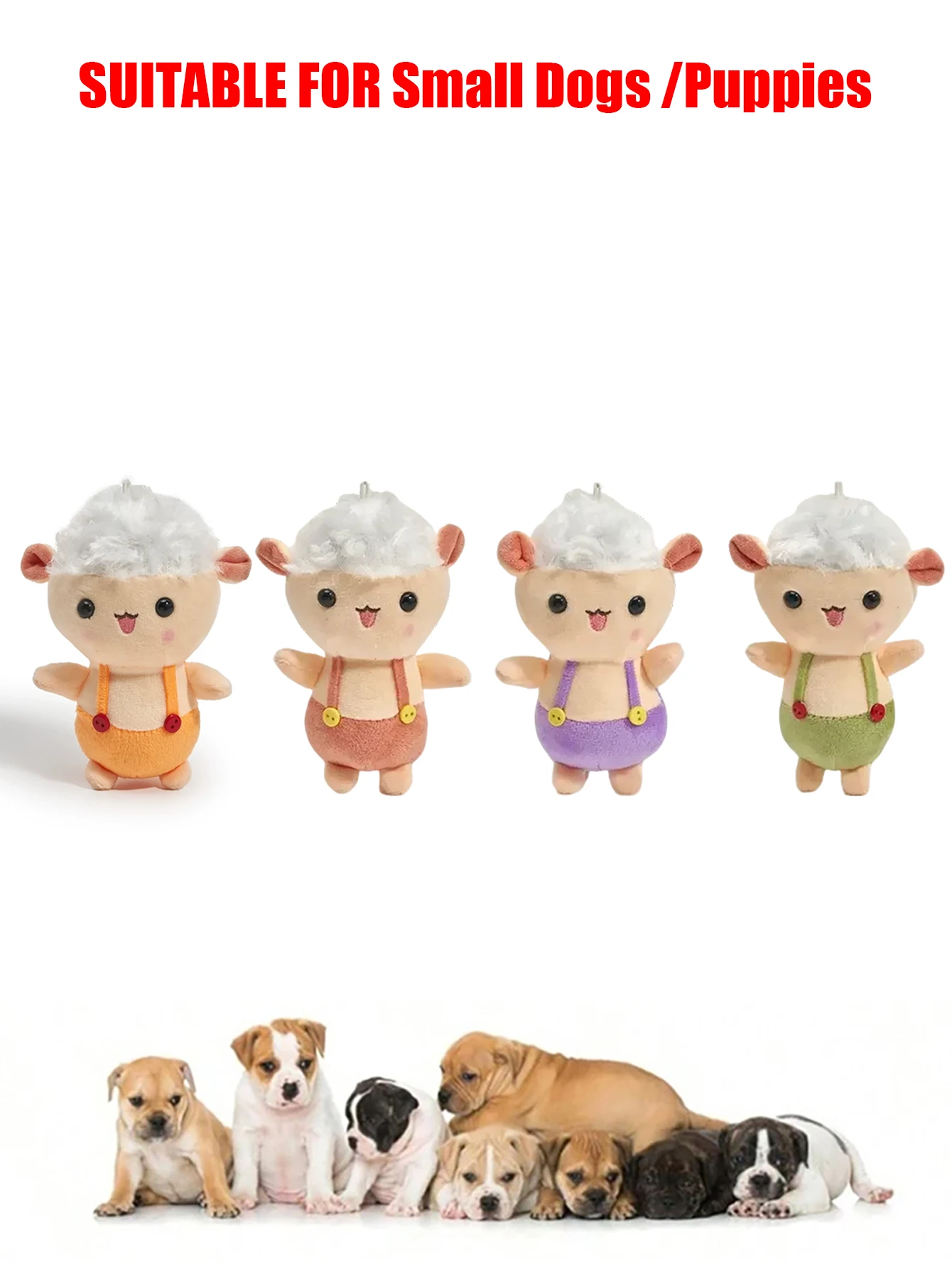 Juguete de peluche oveja resistente, lavable perros pequeños y gatos - imagen 5