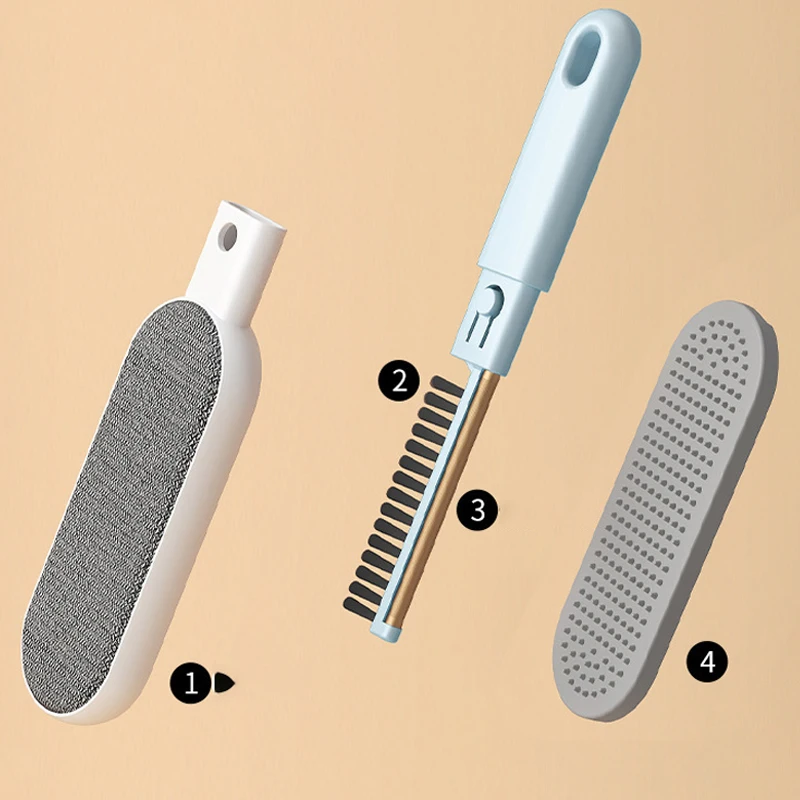 Removedor de pelusas 4 en 1, cepillo portátil para quitar el pelo de mascotas, eliminador de pelusas Manual, afeitadora de tela pelusa, alfombra, cepillo para ropa - imagen 3