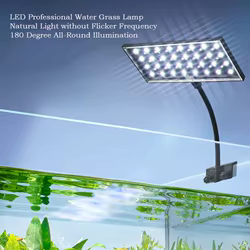 Luz LED con clip para acuarios 20 a 40 cm – Iluminación brillante