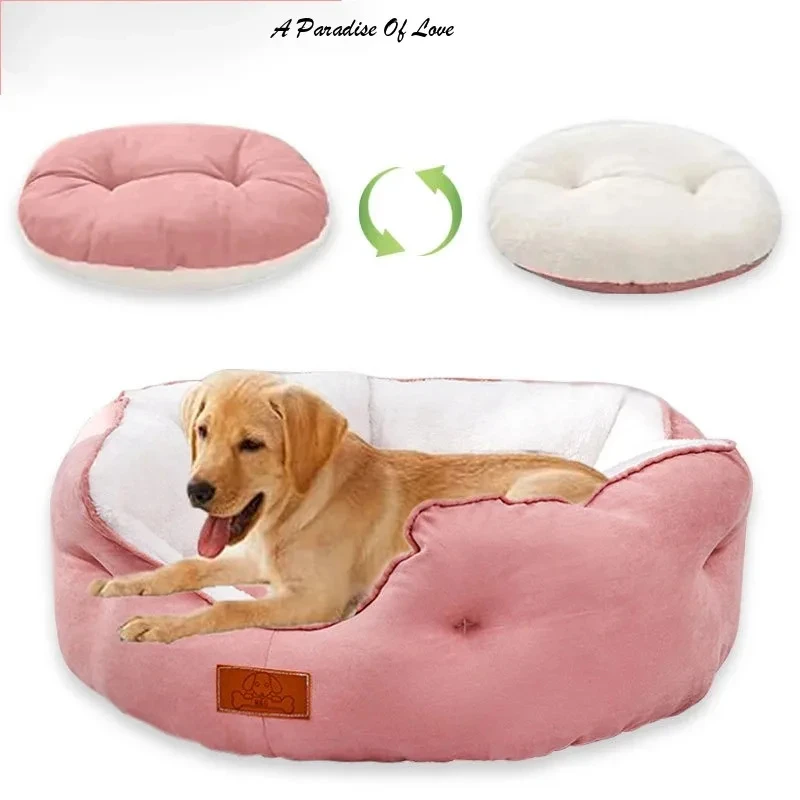 Cama para perros y gatos, estera cálida para invierno, cojín para casa para perros acogedoras para dormir, sofá suave, cestas para gatos, cama para dormir de felpa para mascotas, accesorios para perrera - imagen 2
