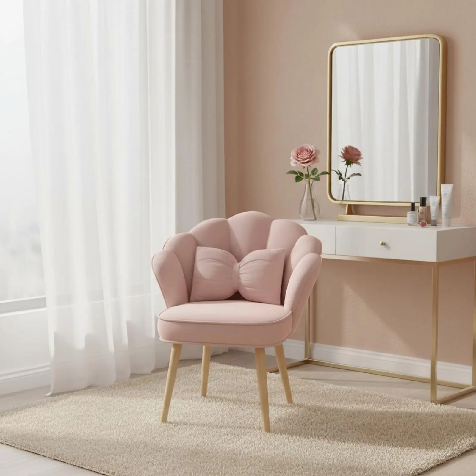 Silla de tocador giratoria de tapicería suave para gatos y perros - imagen 3