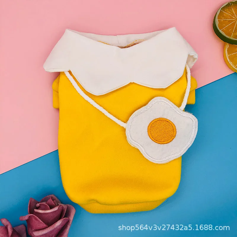 Ropa para perros Otoño e Invierno Perro PEQUEÑO Teddy Pomerania Schnauzer Corgi Lindo suéter amarillo Productos para mascotas - imagen 5