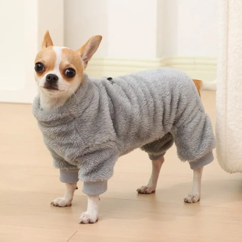 Ropa cálida de invierno para perros pequeños, medianos y grandes, chaqueta suave para mascotas a prueba de viento, abrigo para mascotas al aire libre, bonito disfraz de Polar para Chihuahua y Pug - imagen 3