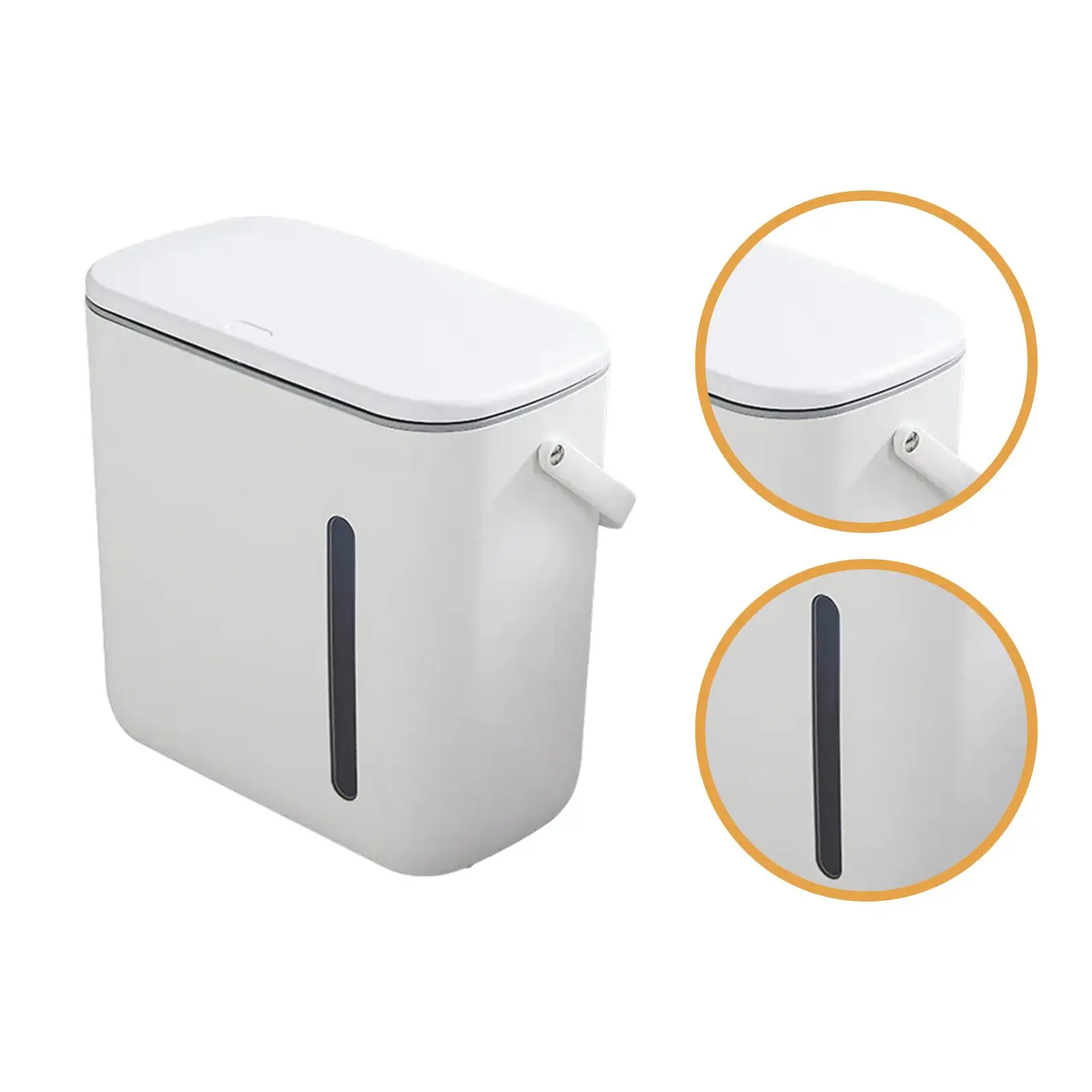 Cubo de basura con tapa, cubo de basura con cubo para té, compartimentos dobles, cubo de basura para oficina, dormitorio, baño, RV, sala de estar - imagen 5