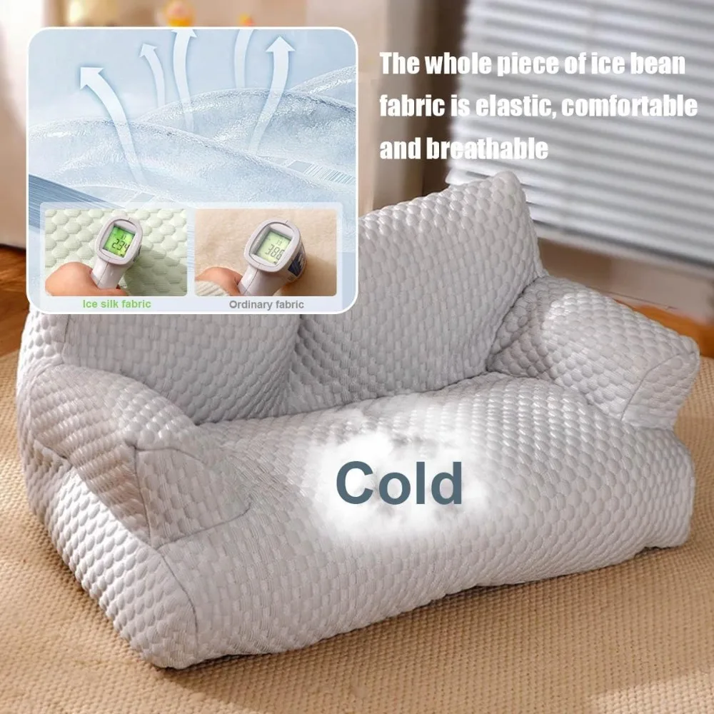 Cama sofá refrescante lavable para gatos y perros, base antideslizante - imagen 2