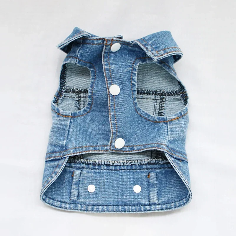 Cool Dog Jeans Jacket para perros pequeños y medianos, ropa de moda para cachorros para ropa de caniche Chihuahua Yorkie - imagen 4