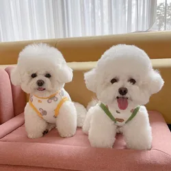 Chaleco fino para Pomerania con camiseta oso - Ropa de perros