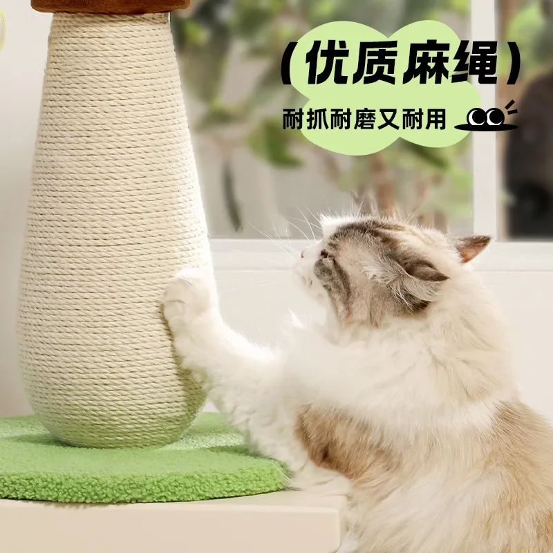 Columna para rascar gatos, árbol de la fortuna, marco de escalada para gatos, resistente al desgaste, sin dejar de desechos, garras de molienda para mascotas, juguetes resistentes a los arañazos - imagen 4