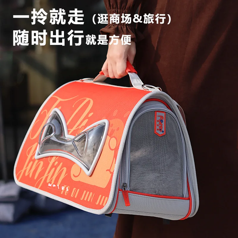 Bolsa para gatos portátil de invierno cálido viaje para mascotas bolsa para gatos de gran capacidad mochila cruzada para mascotas - imagen 5