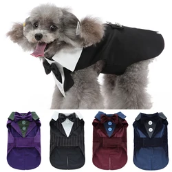 Esmoquin para perros pequeños con pajarita, primavera y otoño
