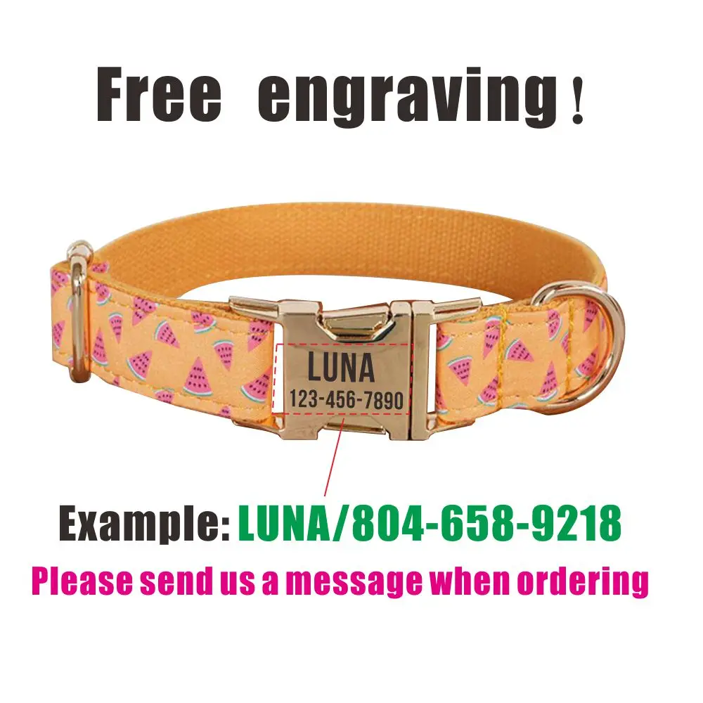 Collar bohemio floral para perros – Placa identificativa personalizada - imagen 4