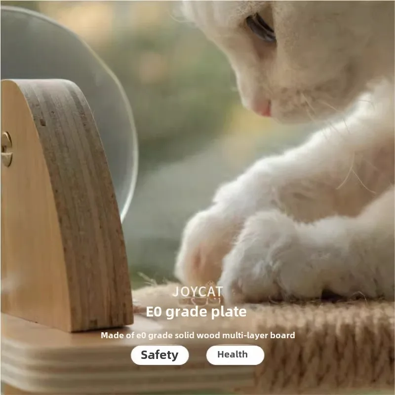 Ventosa de pared para gatos de Color grano de madera, cápsula de vidrio, marco de escalada para gatos, hamaca transparente, muebles para mascotas, productos rascadores - imagen 3