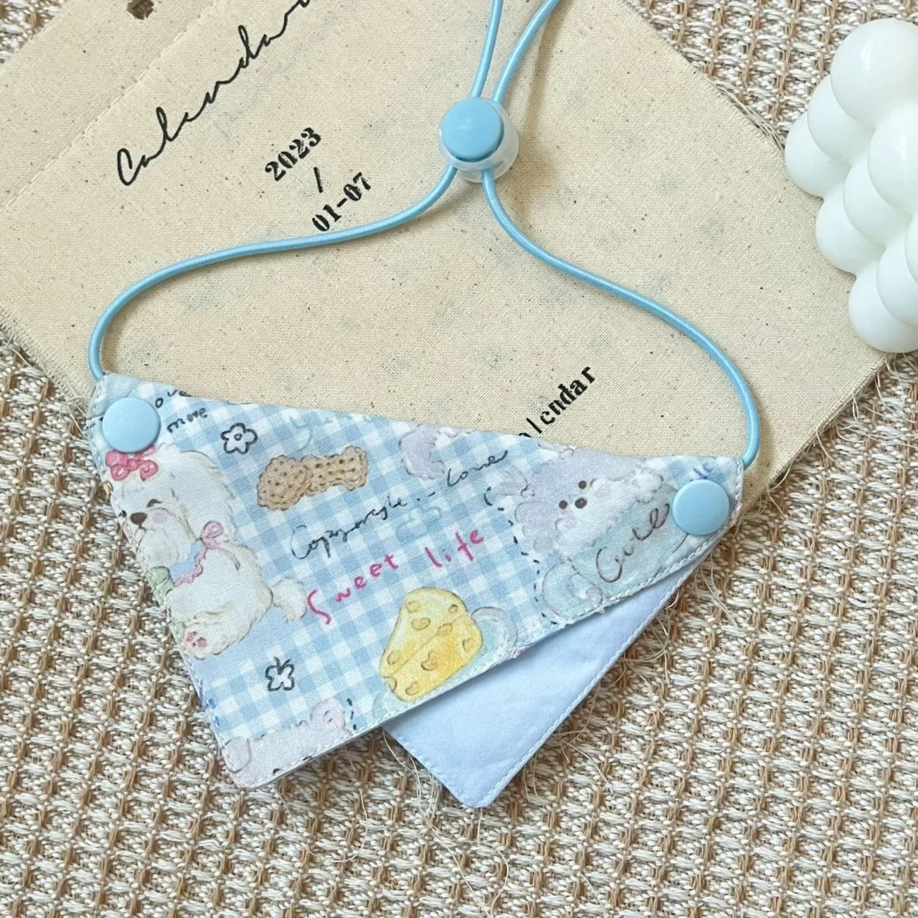Pet cachorro queso mascota bufanda triangular gato perro babero puro algodón mascota babero oso bufanda cachorro accesorios para perros pequeños