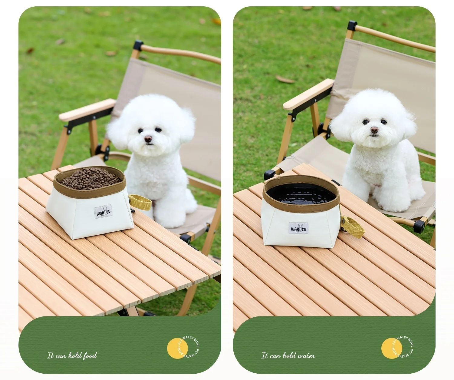 Cuenco de agua plegable para mascotas, cuenco plegable de tela para mascotas, comida para gatos, alimentación de agua, cuenco de viaje portátil, plato de viaje ligero para perros - imagen 3