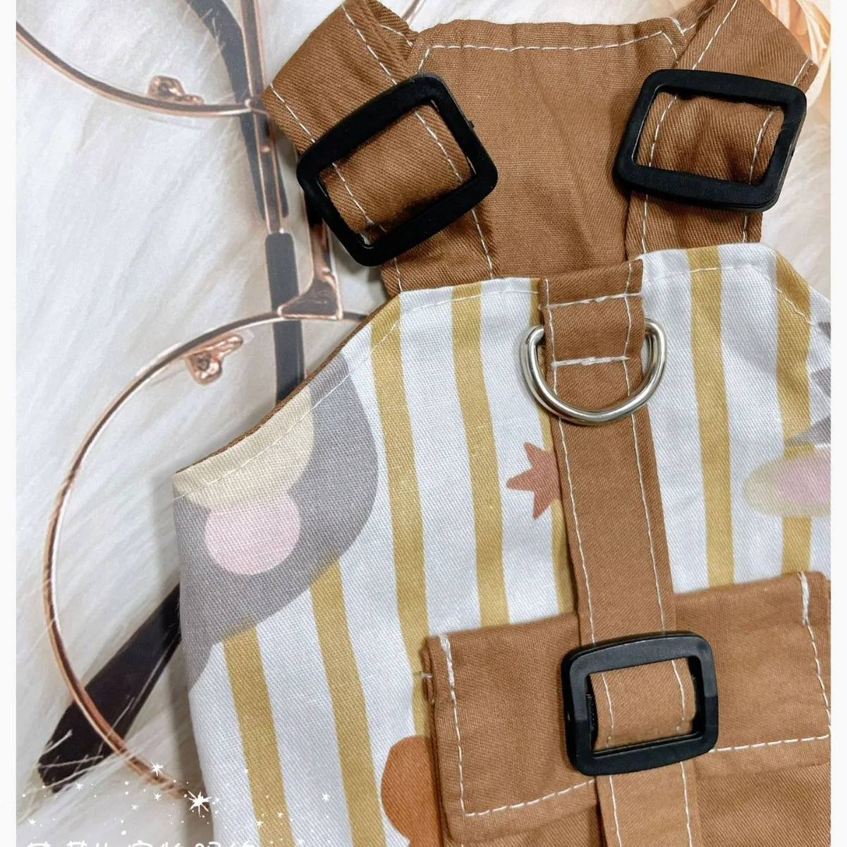 Falda con tirantes para perro, camisa con parte inferior Floral, ropa de trabajo de algodón puro para mascotas, chaleco, conjunto de oso, vestidos para perros pequeños, ropa para cachorros - imagen 2